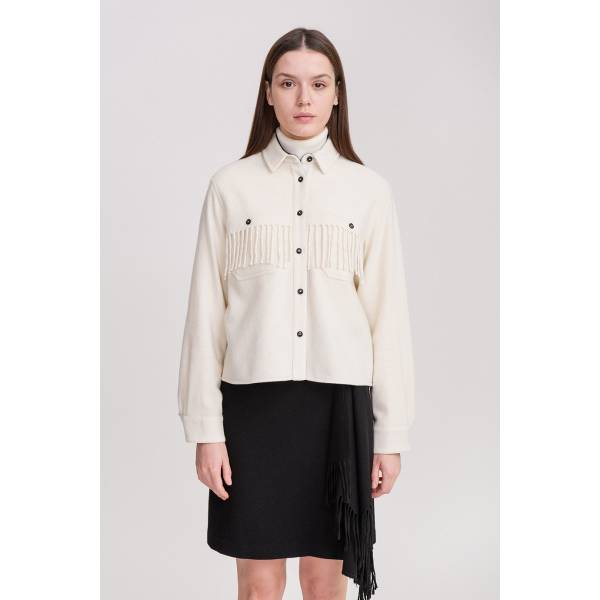  Овершот Woolrich W`S FRINGES STAG OVER SHIRT Мануфактура outlet village 