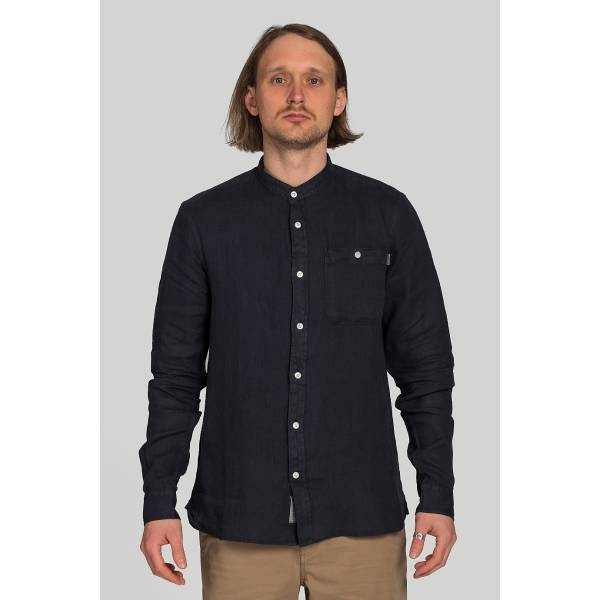  Рубашка Woolrich BAND COLLAR LINEN SHIRT Мануфактура outlet village 